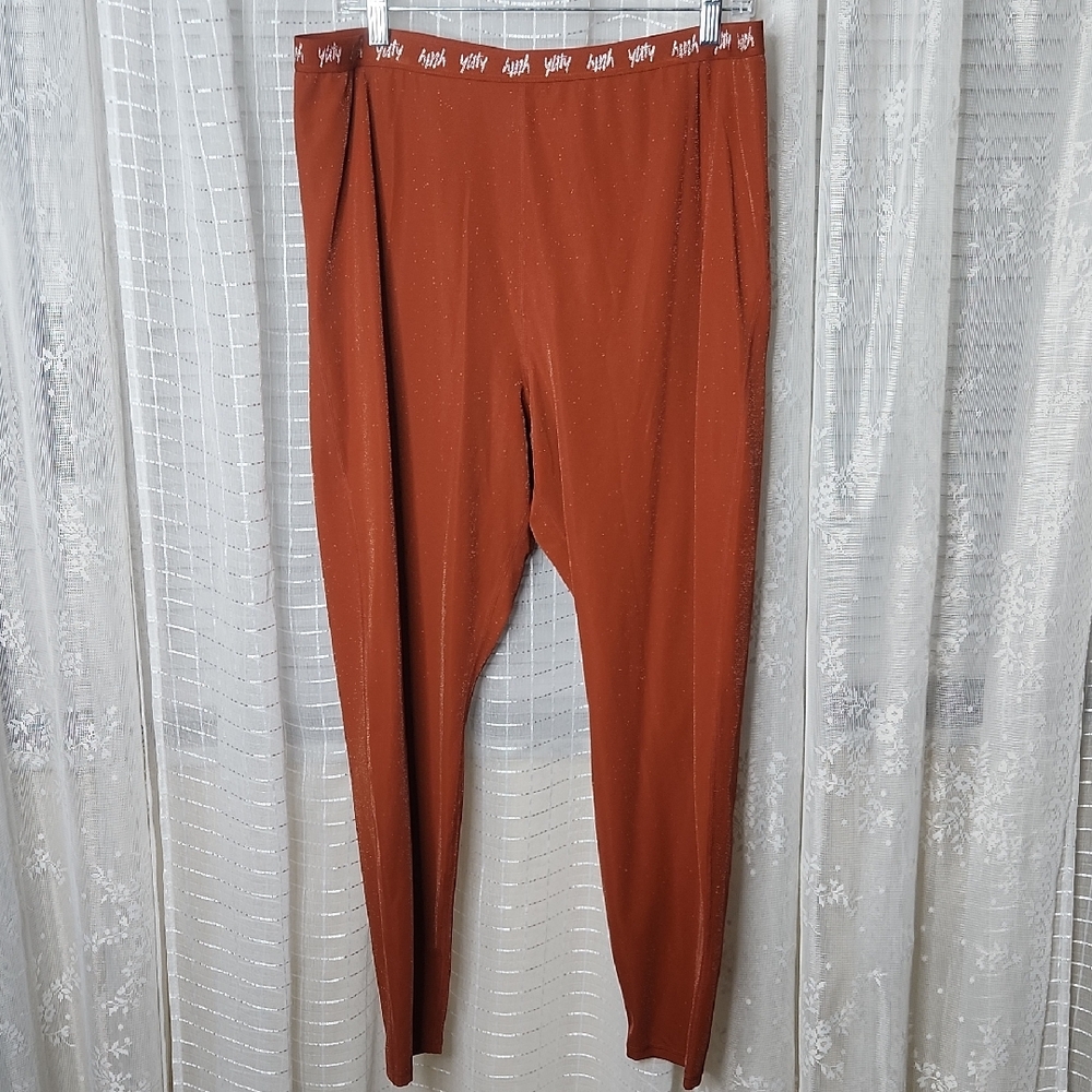 NWT Yitty Spotlight Ruched Leggings in Shimmered Baddest Brown Plus Sz3x